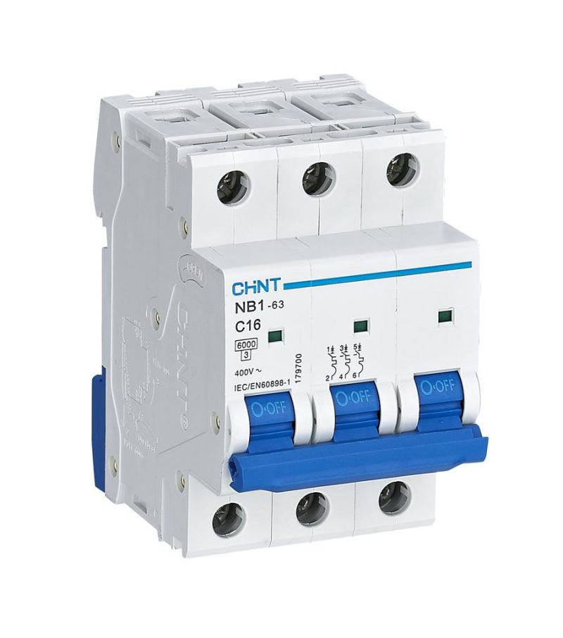 Chint NB1-63 Модулен автоматичен прекъсвач 3P C16A,6kA