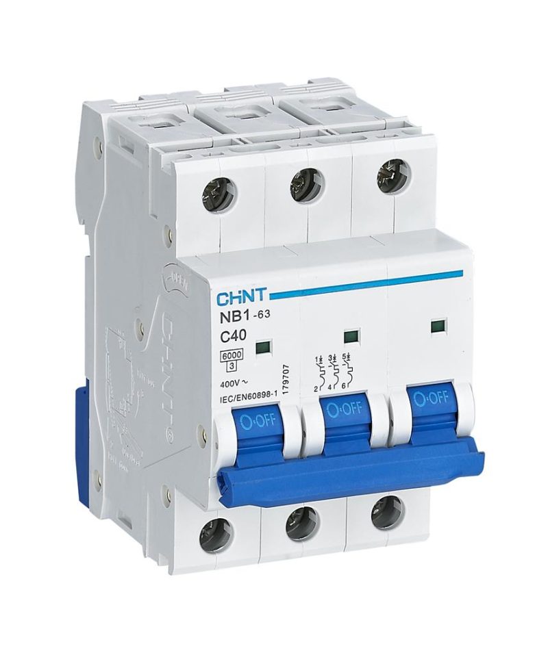 Chint NB1-63 Модулен автоматичен прекъсвач 3P C40A,6kA