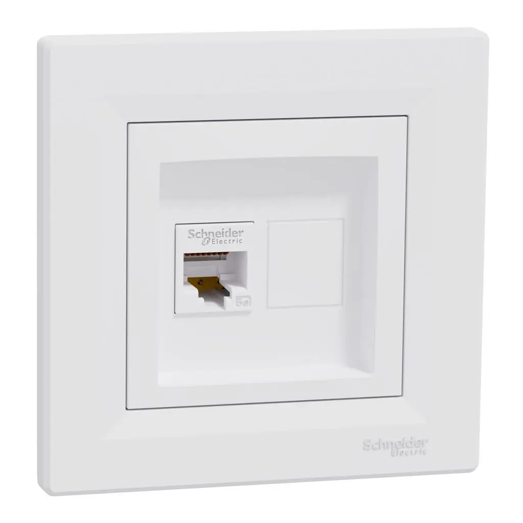 Розетка PC Schneider Asfora бял RJ45 CAT.5e UTP