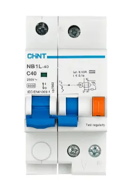 Chint RCBO NB1L-40 модулен прекъсвач с ДТЗ 1P+N C25A,30mA,6kA