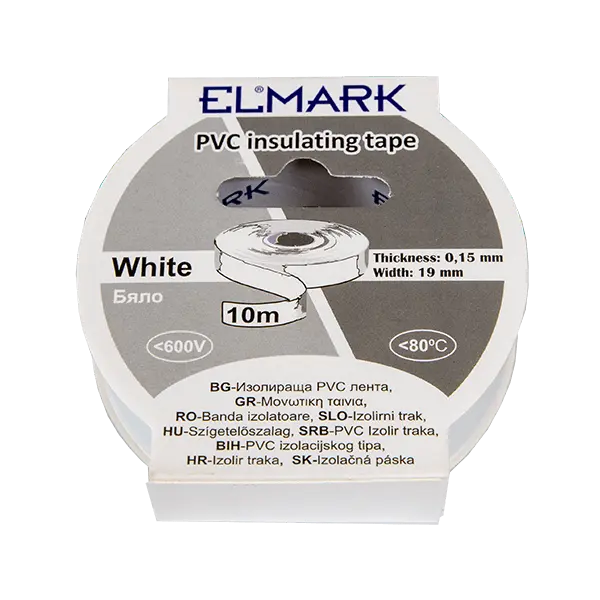 Изолирбанд Elmark 20м.х19мм бял