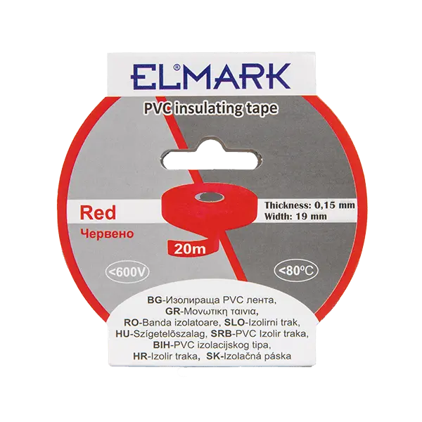 Изолирбанд Elmark 20м.х19мм червен