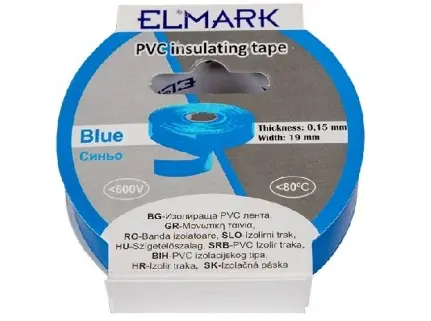 Изолирбанд Elmark 20м.х19мм, Син