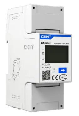 Електромер CHINT монофазен, 2М директен до 80А с Modbus по RS485 и MID сертифициран
