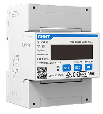 Електромер CHINT трифазен, 4М директен до 80А с Modbus по RS485 и MID сертифициран, смарт метър