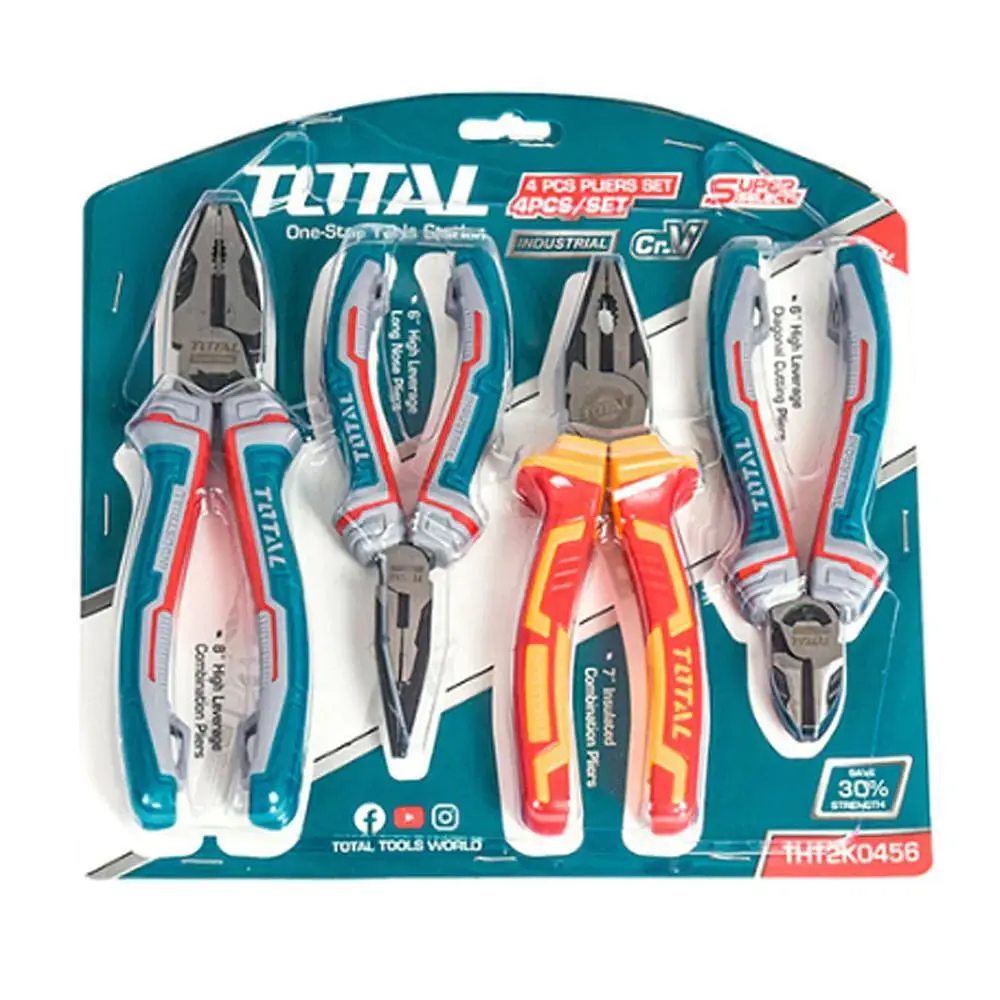 Комплект клещи Total Ind,CrV, 4 части