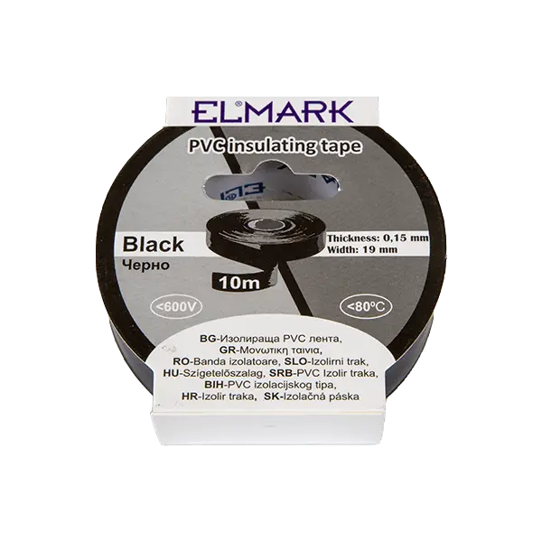 Изолирбанд Elmark малък 10м.х19мм черен