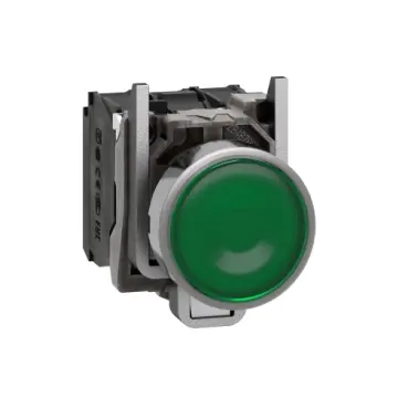 Бутон зелен Schneider 1NO 1NC 24V AC/DC със светодиод