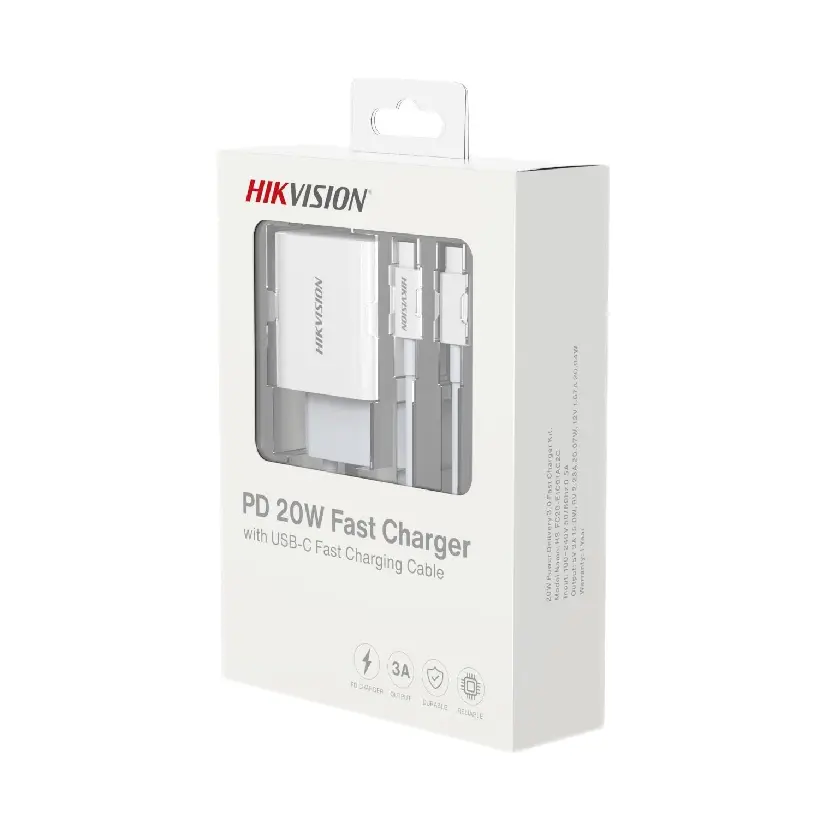Зарядно устройство,Hikvision, 20W+USB C към C