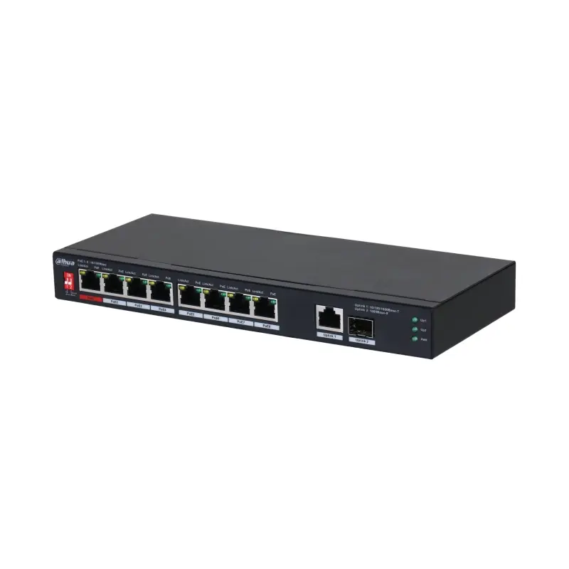 10-портов POE суич Dahua PFS3110-8ET1GT1GF-96