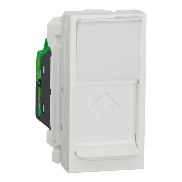 Розетка PC cat.5e UTP 1M Schneider New Unica Бяла, без монтажна рамка