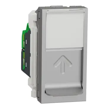 Розетка PC cat.5e UTP 1M Schneider New Unica Алуминий, без монтажна рамка