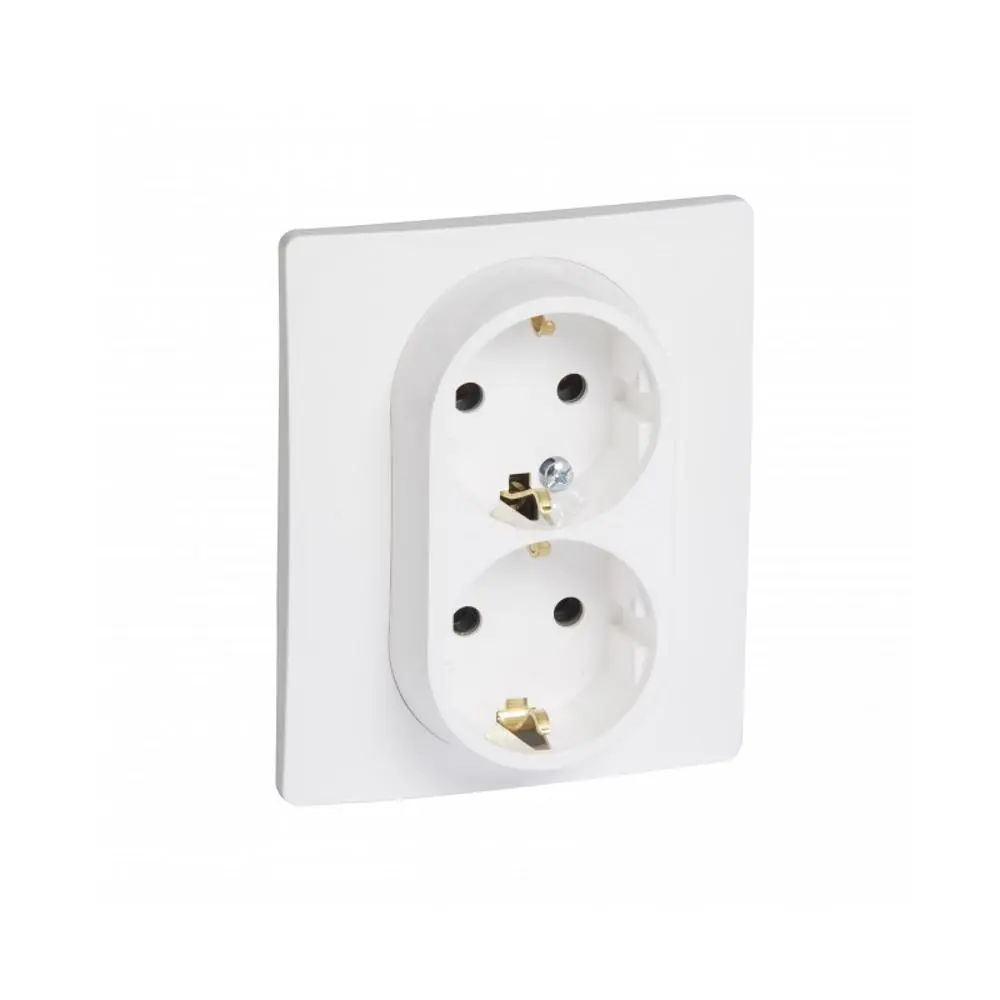 Контакт двоен бял Legrand Niloe