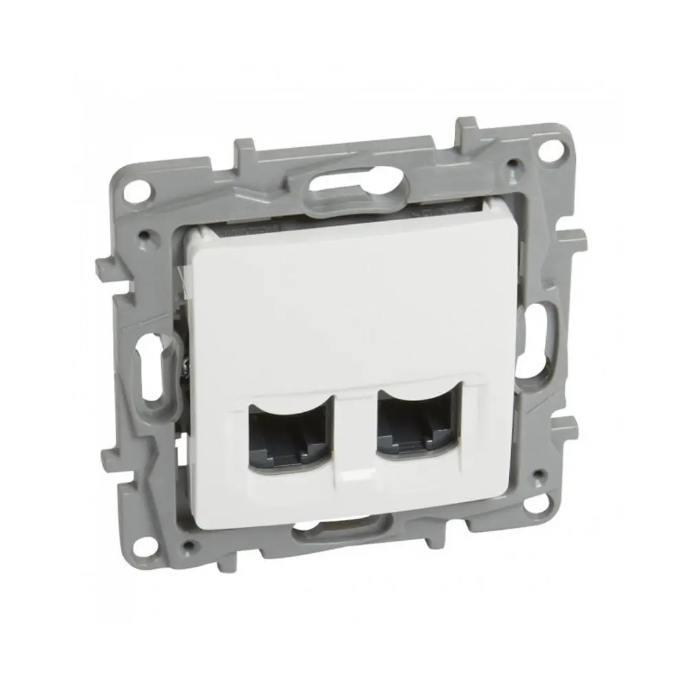 Розетка 2хRJ45 UTP cat.6 бял, Legrand Niloe