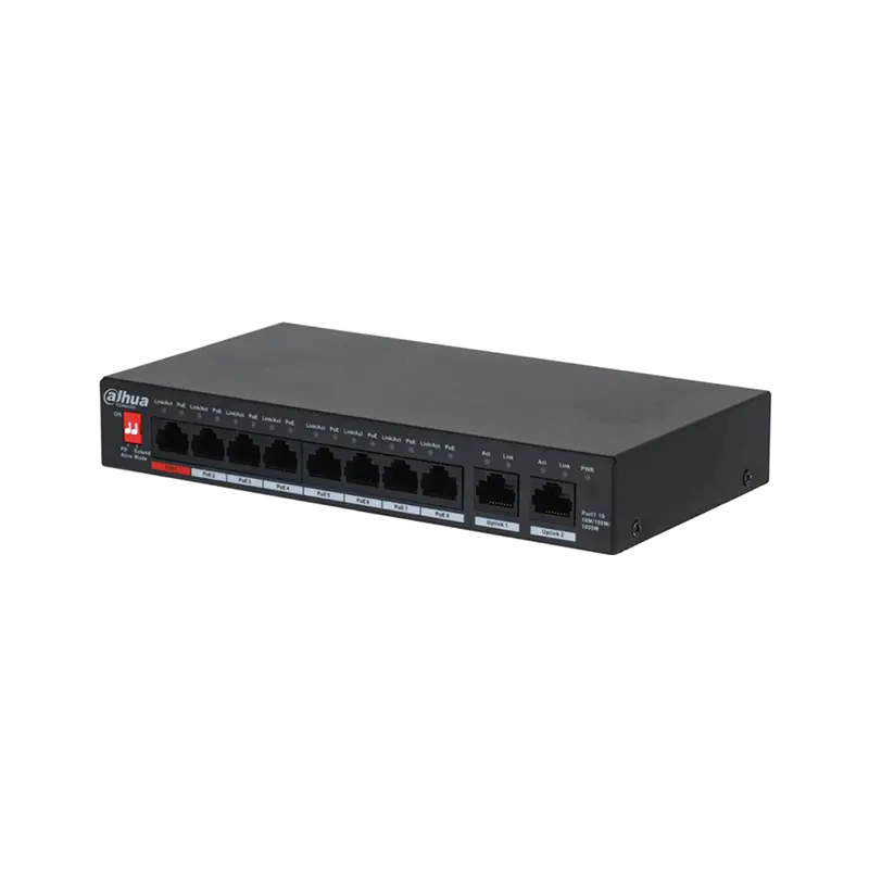 10-портов POE суич DAHUA PFS3010-8GT-96-V2