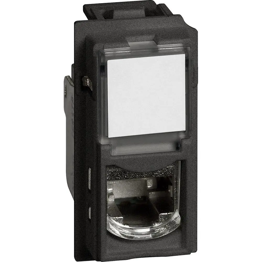 Интернет розетка 1xRJ45 Cat.6 UTP 1M,черен Living NOW