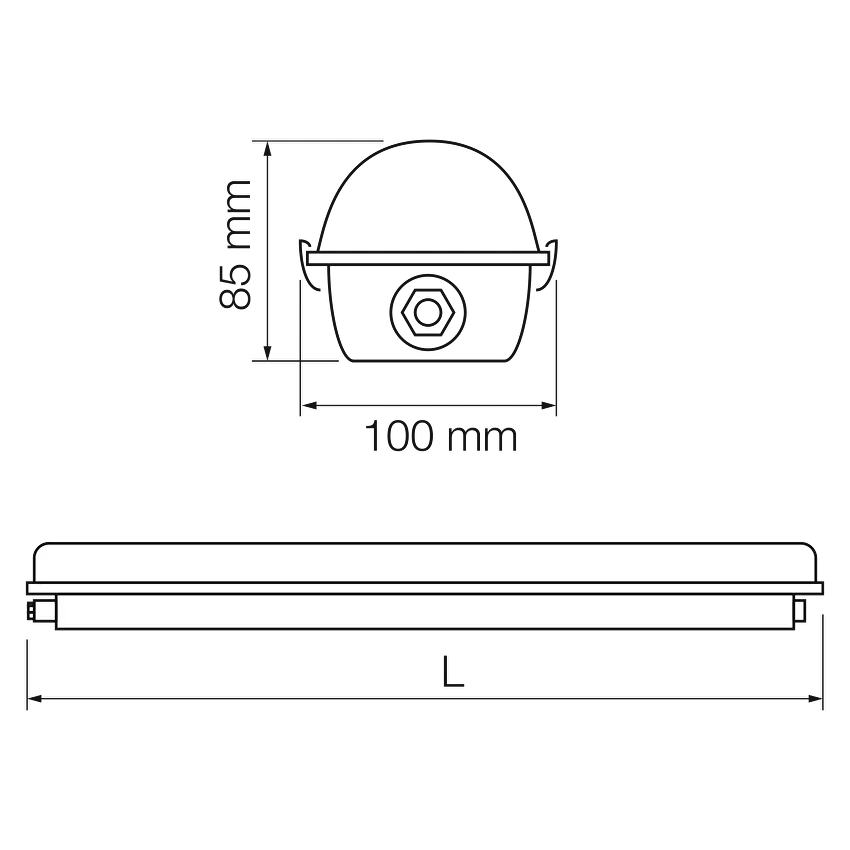 LED ИНДУСТРИАЛНО ОСВЕТИТЕЛНО ТЯЛО ULTRALUX PC, 1,20M, 36W, 5000K, 220-240V AC, IP66