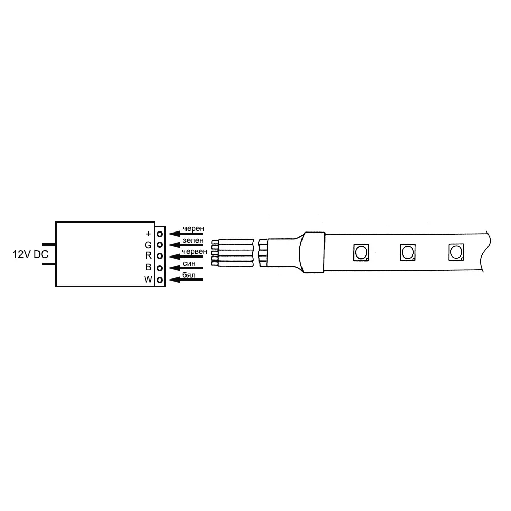 LED ЛЕНТА Ultralux 14.4W/M, RGB+6000K,12V DC, SMD5050, 60 LEDs/m - Image 2