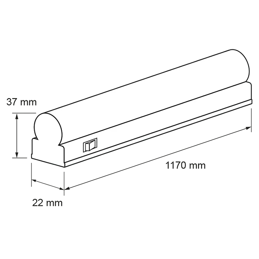 LED ЛИНЕЙНО ОСВЕТИТЕЛНО ТЯЛО Ultralux Т5 С КЛЮЧ, 14W, 4200К, 220-2240V AC, IP20, НЕУТРАЛНА СВЕТЛИНА - Image 3