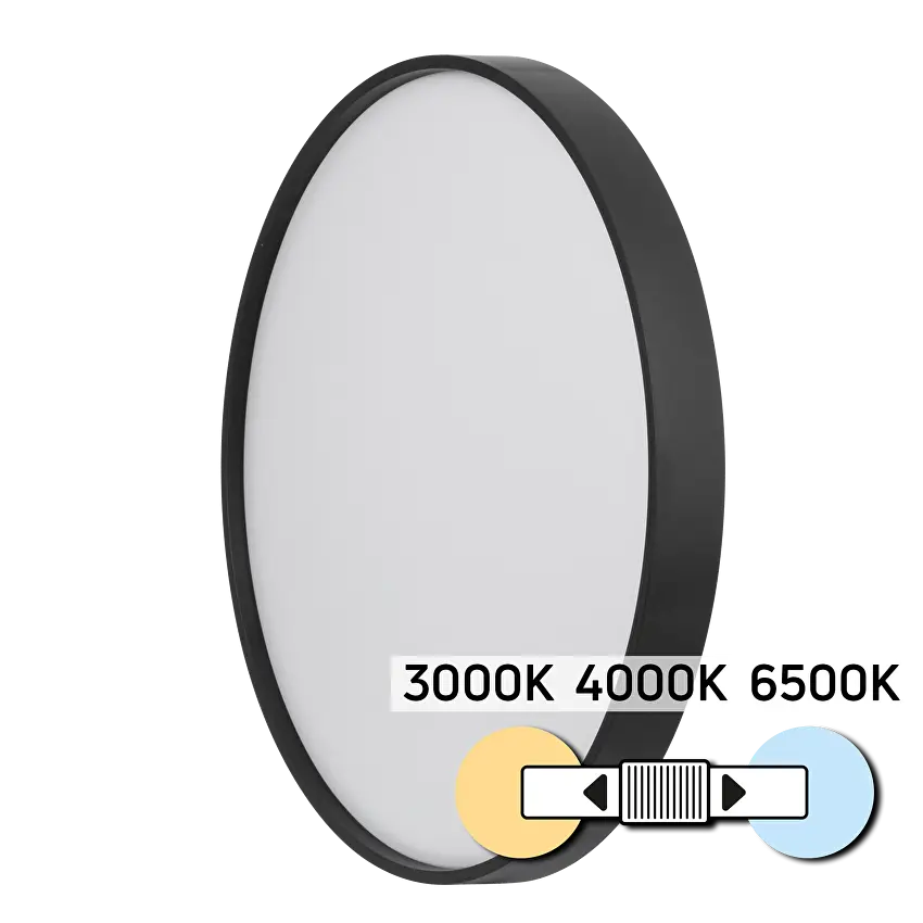 LED CCT плафониера черна 24W IP20 кръг - Image 3