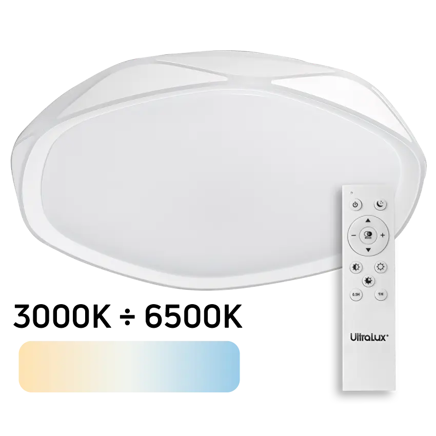 LED димираща плафониера с дист.,бяла,CCT,72W,max IP20,кръг - Image 3