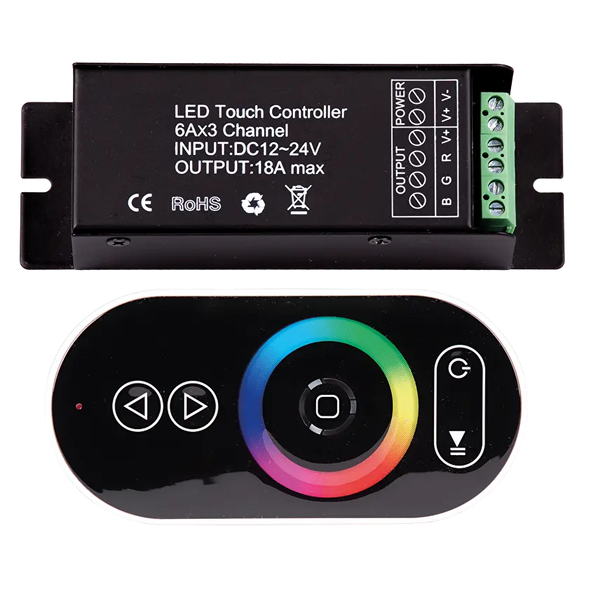 RF TOUCH КОНТРОЛЕР Ultralux ЗА RGB СВЕТОДИОДНО ОСВЕТЛЕНИЕ 12-24 V DC, 3X6A - Image 2
