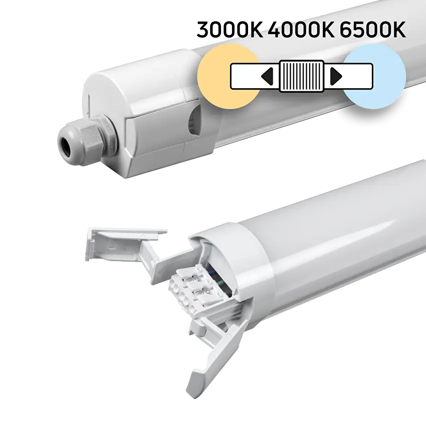 LED SLIM ИНДУСТРИАЛНО ОСВ. ТЯЛО Ultralux CCT PC, 1,20М, 36W, 220V-240V AC, IP65 - Image 5