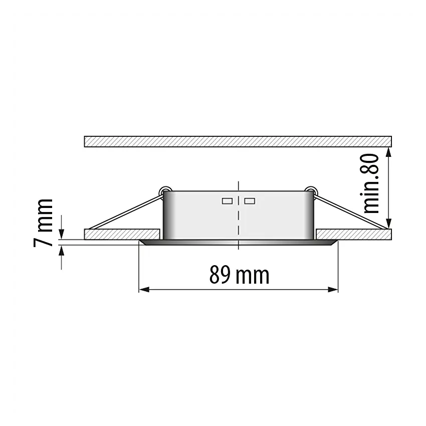 РАМКА ЗА ВГРАЖДАНЕ КВАДРАТ, ЧЕРНА, СТАЦИОНАРНА, IP44, АЛУМИНИЙ И СТЪКЛО - Image 3