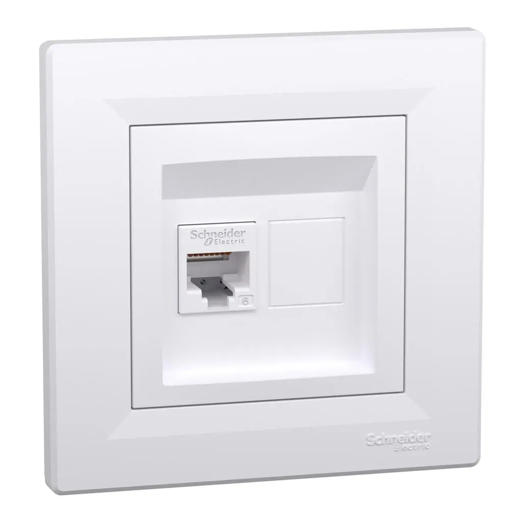 Розетка PC Schneider Asfora бял RJ45 UTP CAT.6