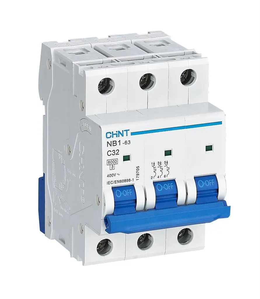 Chint NB1-63 Модулен автоматичен прекъсвач 3P C32A,6kA
