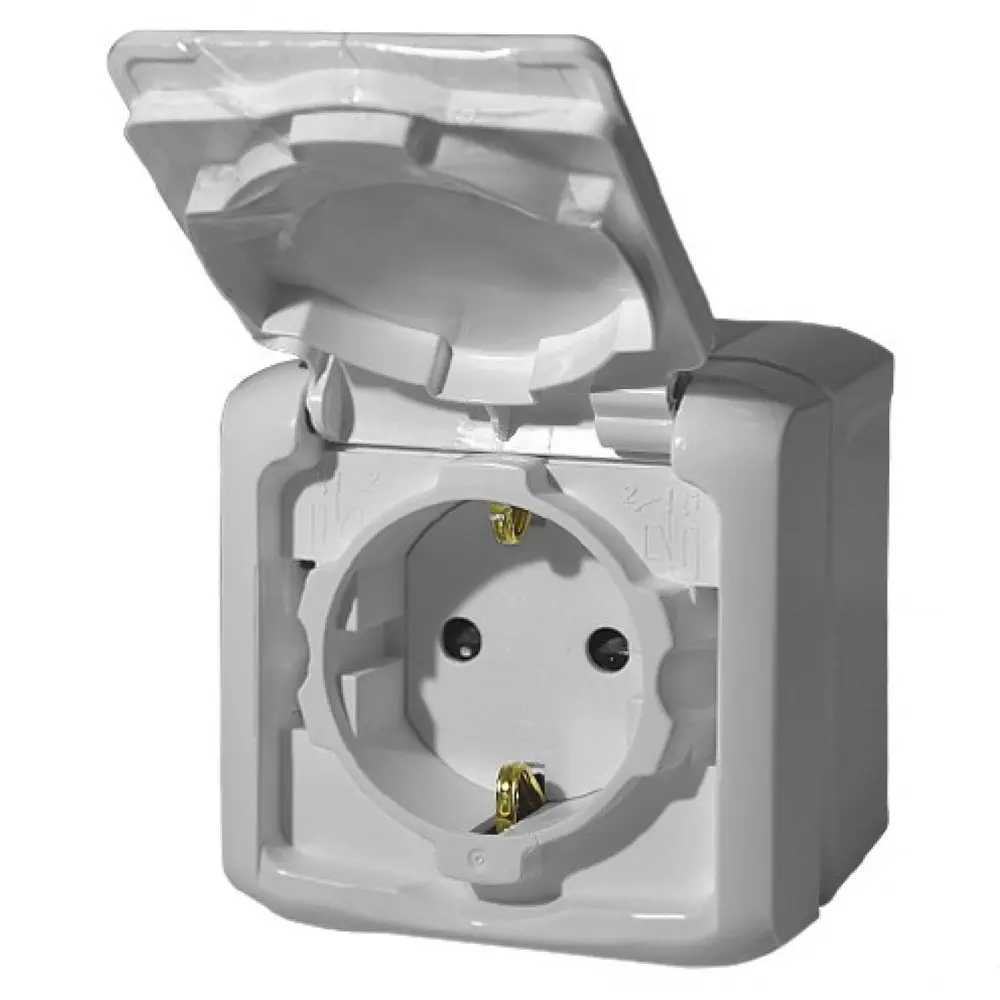 LEGRAND FORIX Контакт с капак, сив, ip44 открит монтаж