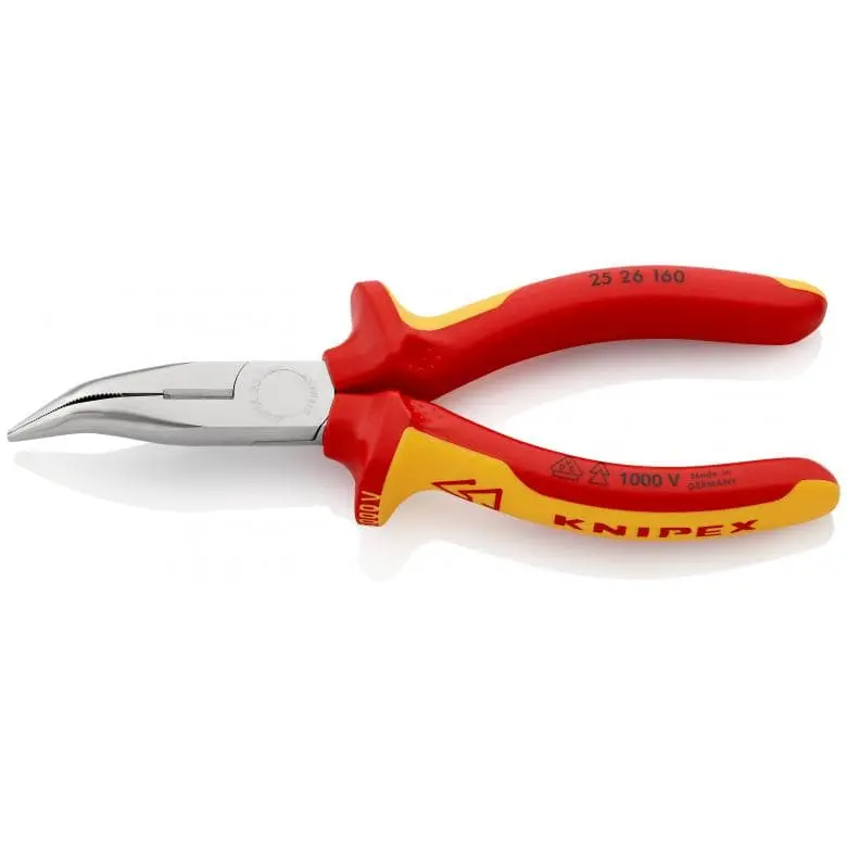 Knipex Островърхи клещи 160 мм, закривени, изолирани