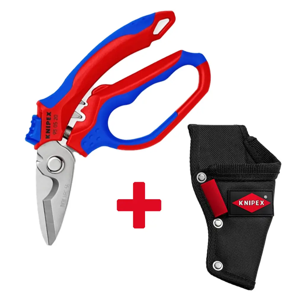 Knipex Ъглова ножица за кабели с текстилен кобур