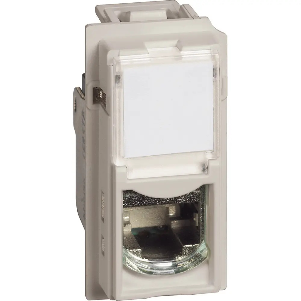 Интернет розетка 1xRJ45 Cat.5 UTP 1M,крем Living NOW