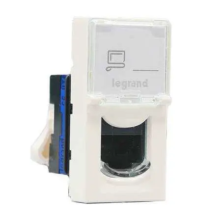 РОЗЕТКА RJ45 STP CAT.6A, LEGRAND, MOSAIC, БЯЛ