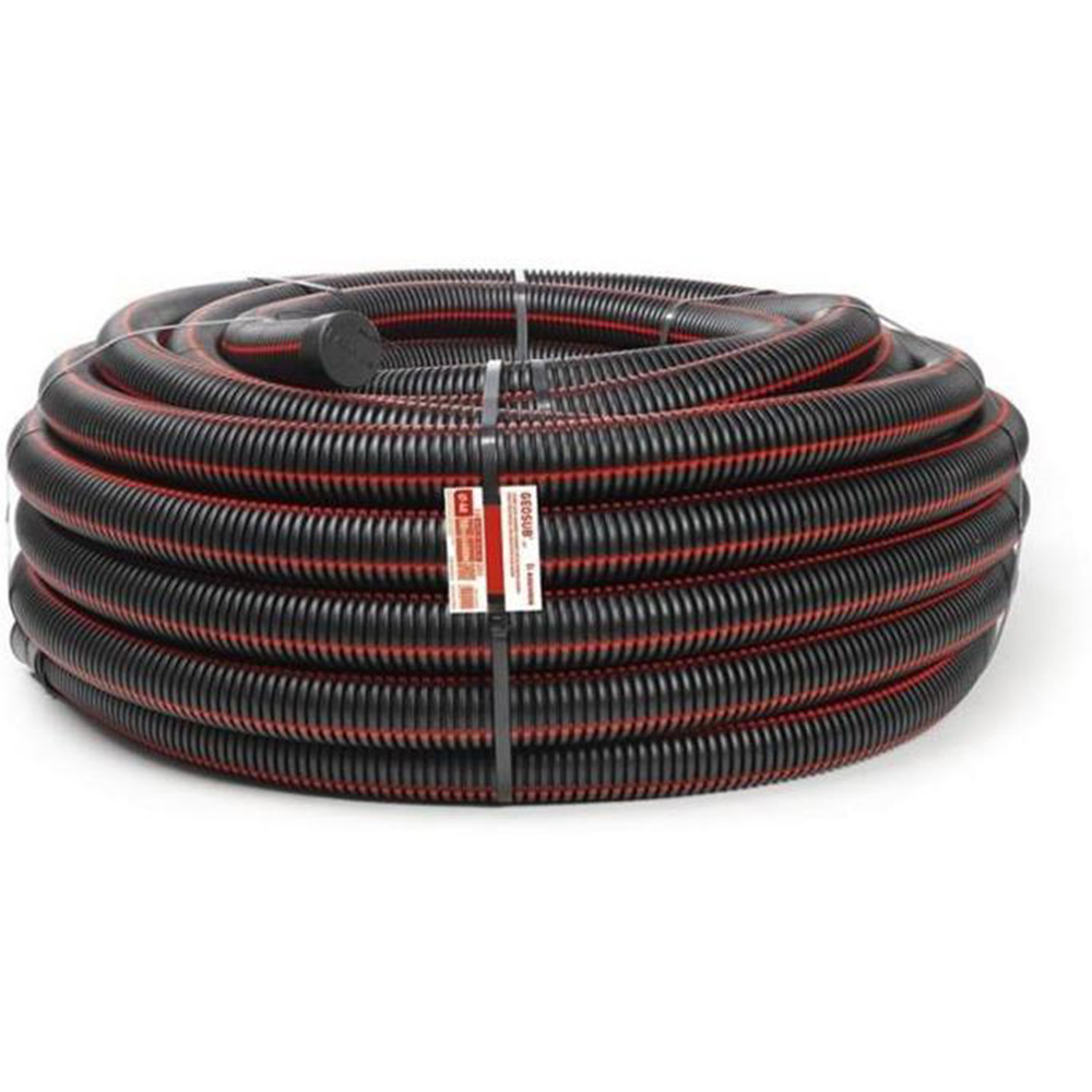 KOUVIDIS - Гофрирана тръба вън. ф50мм вътр. ф40.5мм 450N клас L450, Черен с корда HDPE UV GEOSUB 50м