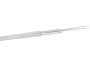 Оптичен кабел FTTH брониран, бял SM01 1 влакно