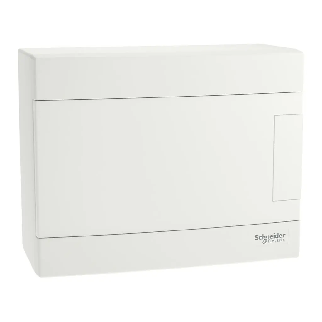 Апартаментно табло Schneider 1х8 открит монтаж,бяла врата Easy9 EU
