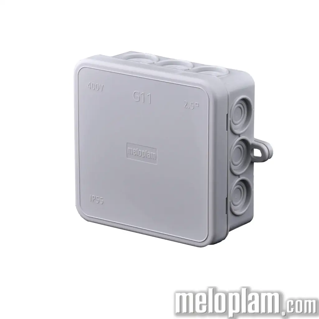 Разклонителна ПВЦ кутия 85х85х40 ПКОМ IP54 сива Мелоплам G11