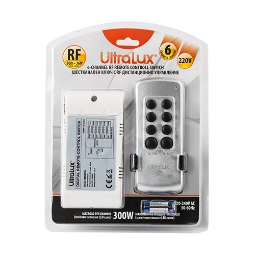 Мини димер Ultralux за едноцветна LED осветление 6A, 12-24V DC