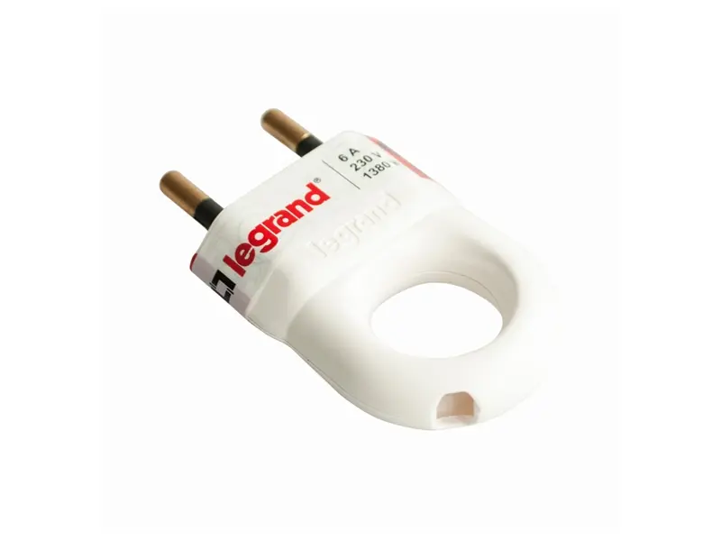 Щепсел 6А, Legrand, бял
