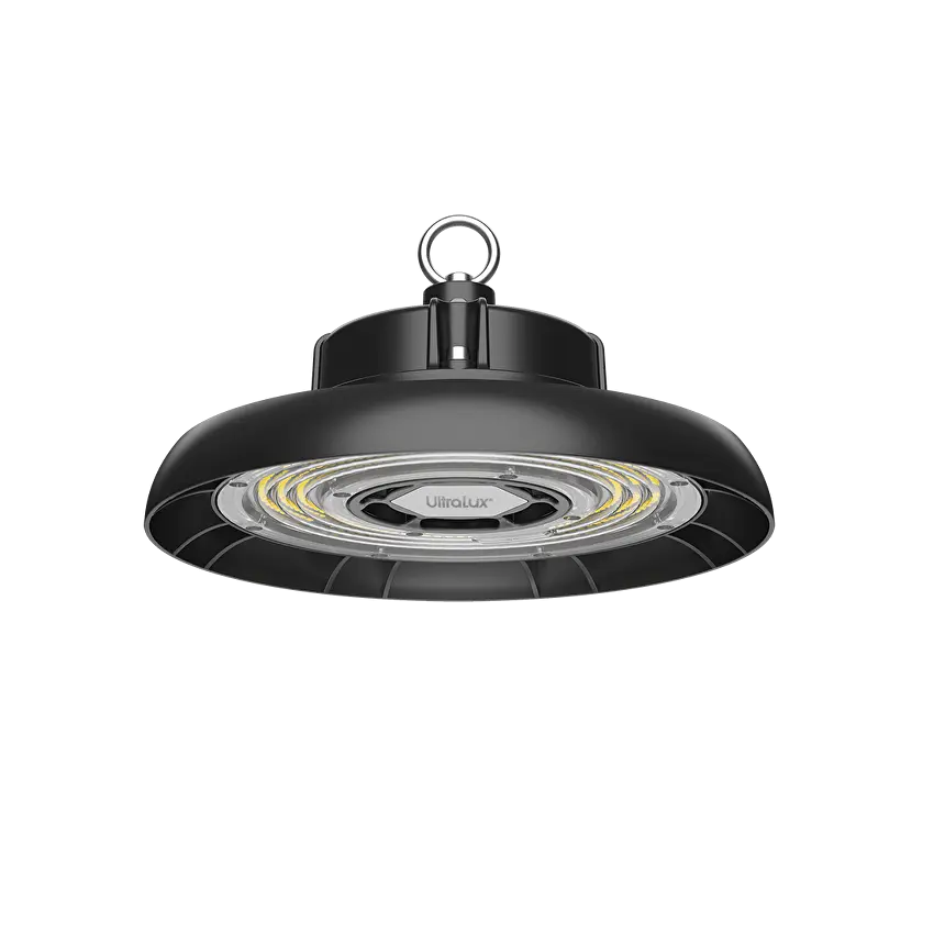 LED Индустриално осветително тяло камбана Ultralux с димиращ драйвер 0-10V, 150W, 5000K, 100-277V AC, IP65