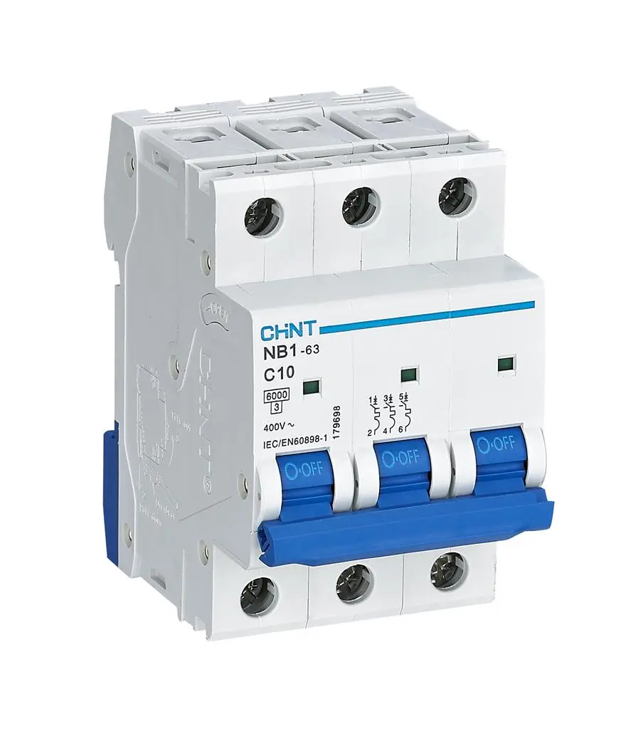 Chint NB1-63 Модулен автоматичен прекъсвач 3P C10A,6kA