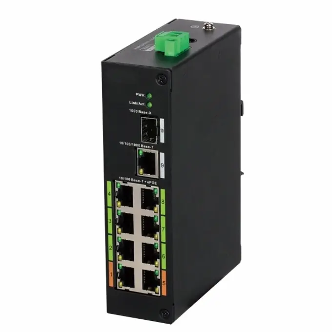 10-портов Layer 2 POE суич Dahua LR2110-8ET-120