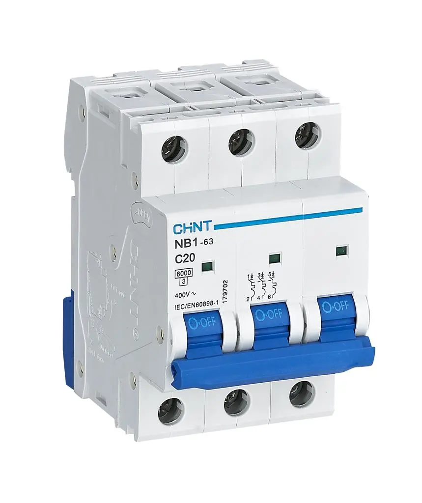 Chint NB1-63 Модулен автоматичен прекъсвач 3P C6A,6kA