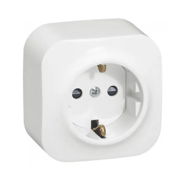 Контакт единичен LEGRAND FORIX Открит монтаж, IP21, Бял