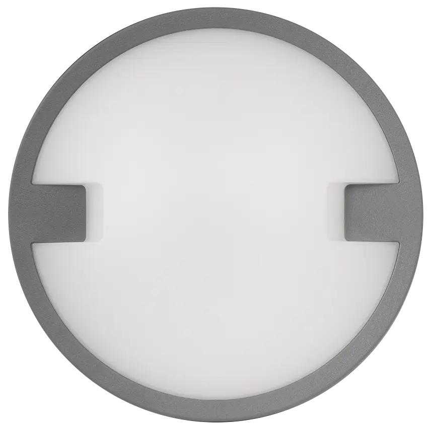 LED водоустойчива плафониера Ultralux кръг, сива, 12W, 4000K, 220-240V AC, неутрална светлина, IP65 - Image 2