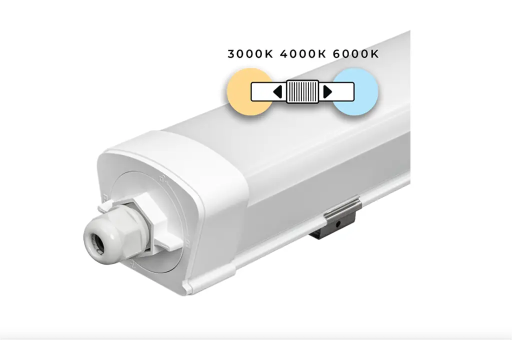 LED Slim Линейно осветително тяло Ultralux IK08 45W, 3-4-6000K, 220V-240V AC, IP54, CCT