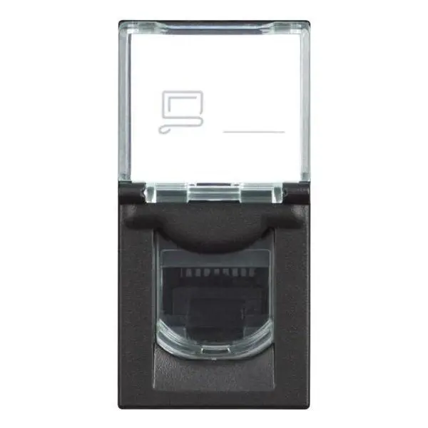Интернет розетка 1xRJ45 Cat.6 UTP 1M,черен Living NOW