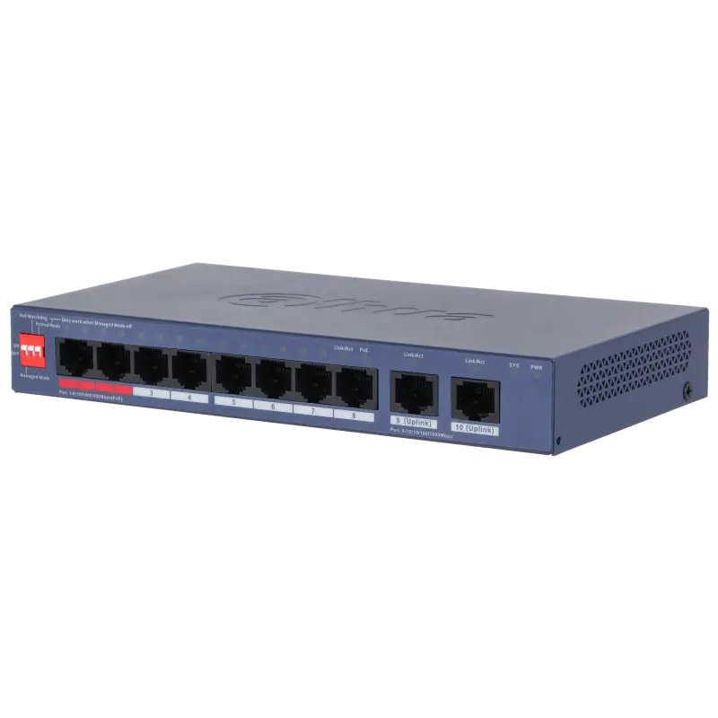 10-портов гигабитов Cloud POE суич Dahua CS4010-8GT-110